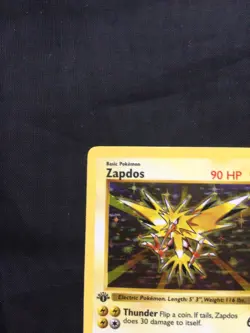 Pokemon Cards: Base Set 1st Edition Rare Holo: Zapdos 16/102 - Image 3