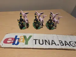 3 Pokemon Prismatic Evolutions Premium Figure Collection Enamel Pin Card Sleeves - Image 2