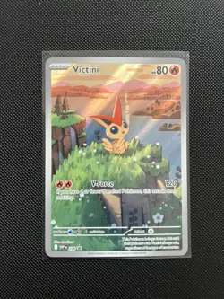 Pokemon TCG Black Bolt Victini Illustration Rare Card Promo 208 - Image 1
