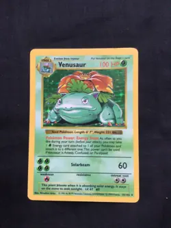 Pokemon Cards: Base Set Shadowless Rare Holo: Venusaur 15/102 - Image 1
