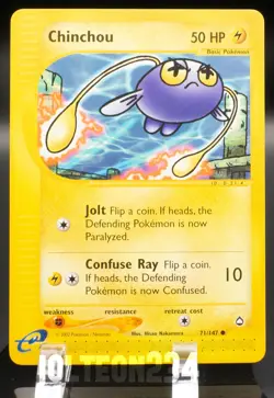 Pokemon TCG Card - Chinchou 71/147 Aquapolis Common Vintage E-Reader - Image 1