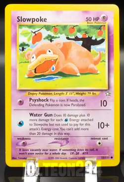 Pokemon TCG Card - Slowpoke 73/111 Neo Genesis Common Vintage - Image 1