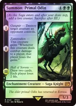 Summon: Primal Odin #121 (Foil) (NM) Final Fantasy FIN Magic MTG - Image 1