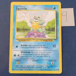 Pokemon Squirtle 63/102 Base Set Regular Light/Moderately Played *FREE SHIPPING* - Image 1