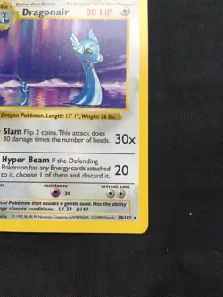 Pokemon Cards: Base Set 1st Edition Rare: Dragonair 18/102 - Image 4
