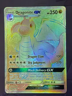 Pokemon TCG Dragonite GX Secret Card 248/236 Sm-Unified Minds Holo - Image 1