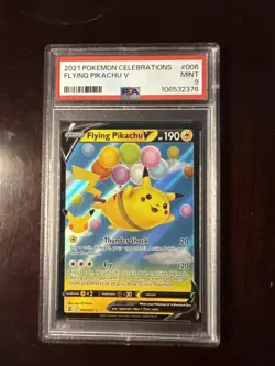 2021 POKEMON CELEBRATIONS #006 FLYING PIKACHU V PSA 9 - Image 1