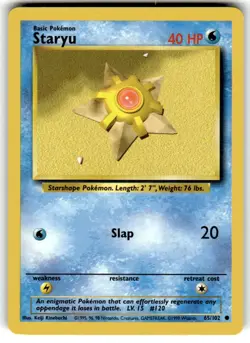 Base Set Pokemon TCG Staryu 65/102 Unlimited NM - Image 1