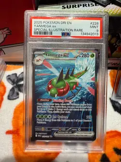 Yanmega EX #228/182 illustration rare 2025 Pokemon Destined Rivals PSA 9 - Image 1