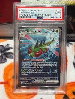 Yanmega EX #228/182 illustration rare 2025 Pokemon Destined Rivals PSA 9 - Image 2