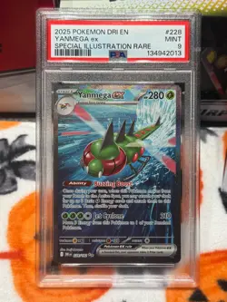 Yanmega EX #228/182 illustration rare 2025 Pokemon Destined Rivals PSA 9 - Image 3