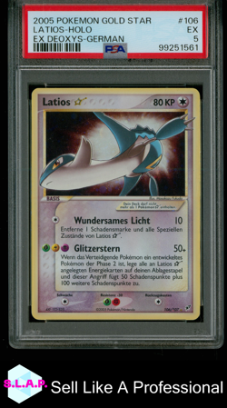 LATIOS-HOLO EX DEOXYS-GERMAN POKEMON EX DEOXYS 2005 106 PSA 5 - Image 1