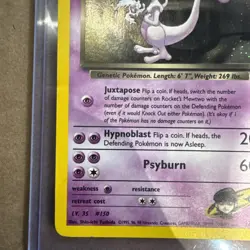 Rocket's Mewtwo 14/132 Holo Rare Gym Challenge 2000 - Image 3