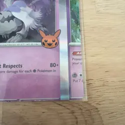 Pokemon TCG Misprint Error Miscut NFC Houndstone Holo Trick or Trade 2023 - Image 4