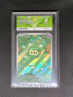 ACE 9 - Pokemon Solosis Illustration Rare Black Bolt 118/86 English- BOOGER MEW - Image 1