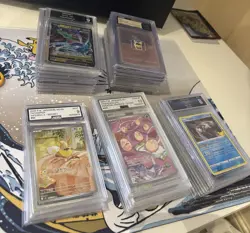 35 Pokemon Slab Bundle - AGS TG CGC Aura GGs GetGraded - Japanese AR V EX - Image 1