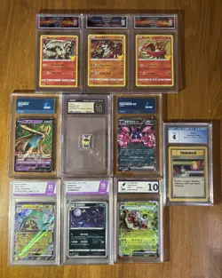 35 Pokemon Slab Bundle - AGS TG CGC Aura GGs GetGraded - Japanese AR V EX - Image 5