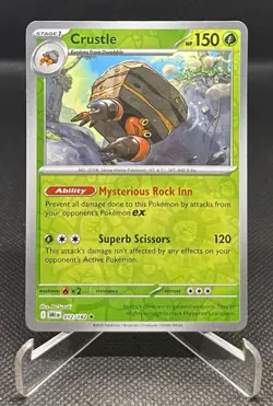 Pokemon Scarlet & Violet Destined Rivals Crustle 012/182 Reverse Holo - Image 1