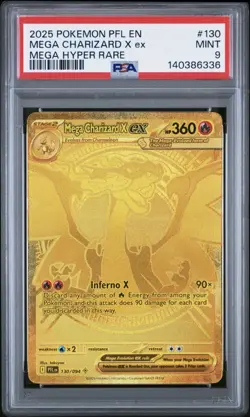 Pokemon Mega Charizard X EX 130/094 Phantasmal Flames PSA 9 - PSA 10 Candidate! - Image 1