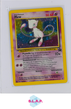 MEW POKEMON 9 BASE SET HOLO BLACK STAR PROMO 1999-2000 GERMAN PLAYED - Image 1