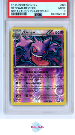 GENGAR-REV.FOIL BREAKTHROUGH-GERMAN POKEMON XY BREAKTHROUGH 2015 60 PSA 9 - Image 1
