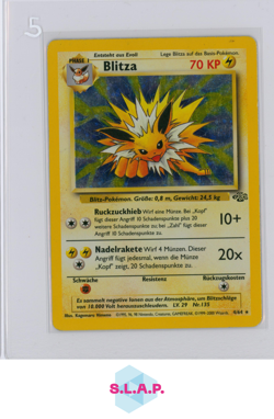 BLITZA POKEMON 4/64 BASE SET HOLO GERMAN 1999-2000 GERMAN PLAYED - Image 1