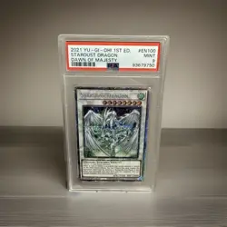 Yu-Gi-Oh Stardust Dragon Dawn of Majesty Starlight Rare PSA 9 - 1st Edition - Image 1