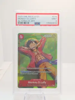 2025 One Piece ST21 Monkey D. Luffy SR Alt Art PSA 9 MINT - Image 1