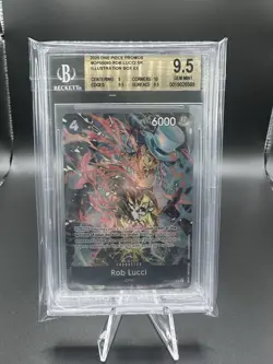 One Piece Rob Lucci Illustration Promo Ex BGS 9.5 - Image 1