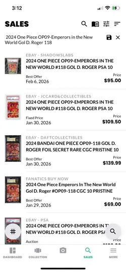 One Piece 2024 OP09 en Emperors of the New World Gol D. Roger SEC #118 PSA 10 - Image 5