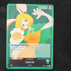 One Piece Carrot OP08-021 Bandai Leader Regular English Card 5000 Power - Image 1