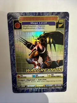 WarGreymon ST-84 Digimon 2001 Holofoil Bandai Card - Great Condition! - Image 1