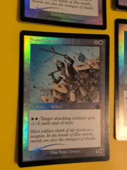 Sword Dancer playset. Rebel MTG 4 CARD OLD BORDER FOIL CARD. PROPHECY JUNE 2000. - Image 3
