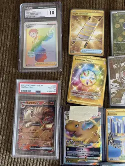 Pokemon Lot 34 Cards, Illustration Rares, Graded, Gold, Trainers - Image 2