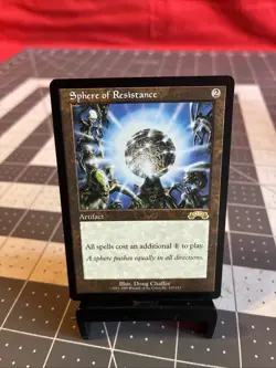 Vintage 1998 MTG Exodus Sphere Of Resistance Card NM - Image 1