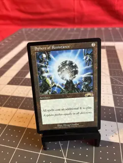 Vintage 1998 MTG Exodus Sphere Of Resistance Card NM - Image 1