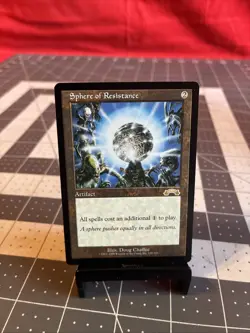 Vintage 1998 MTG Exodus Sphere Of Resistance Card NM - Image 1