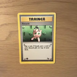 Recycle 1st Edition 61/62 Fossil Common Pokemon Vintage Card WOTC LP 1999 - Image 1