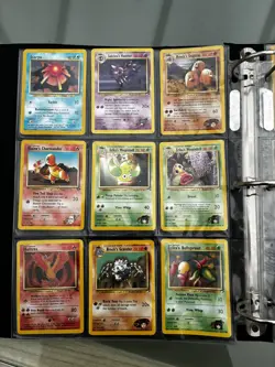 1995 - 2000 Pokemon Base Holo Cards - Hitmonlee, Nidoking, Dark Golbat, Gengar - Image 2