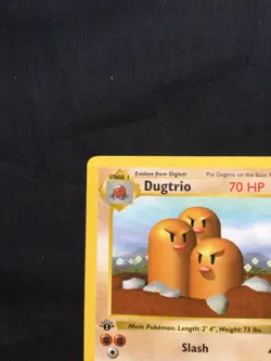 Pokemon Cards: Base Set 1st Edition Rare: Dugtrio 19/102 - Image 2