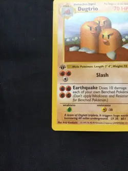 Pokemon Cards: Base Set 1st Edition Rare: Dugtrio 19/102 - Image 5