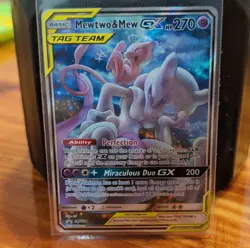 Pokemon TCG Mewtwo & Mew GX SM191 TAG TEAM Promo Holo Card 2019 - Image 1
