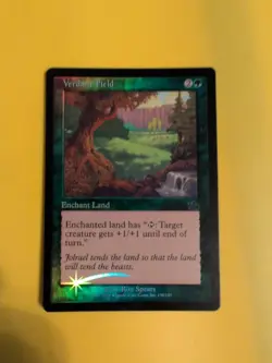 Verdant Field. Enchant land MTG CARD OLD BORDER FOIL CARD. PROPHECY JUNE 2000. - Image 1