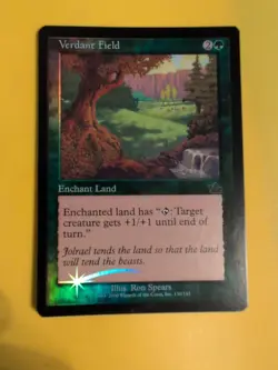 Verdant Field. Enchant land MTG CARD OLD BORDER FOIL CARD. PROPHECY JUNE 2000. - Image 2