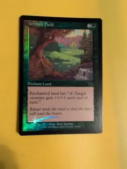 Verdant Field. Enchant land MTG CARD OLD BORDER FOIL CARD. PROPHECY JUNE 2000. - Image 5