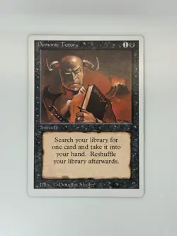 Demonic Tutor Revised Edition Regular Lightly Played - Image 1