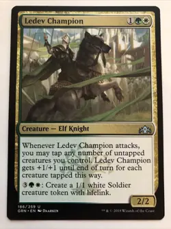 MTG Guilds of Ravnica Ledev Champion 186/259 NM - Image 1