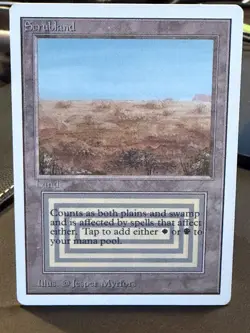 Scrubland Unlimited Rare MTG: Magic the Gathering Dual Land NM Never Played - Image 1
