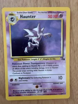 Haunter 6/62 Fossil Holo Pokemon TCG 50 HP 1999 Wizards Base Set - Image 1