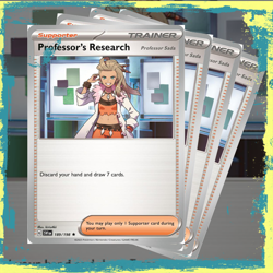 4X Professor's Research 189/198 x4 Playset Theme Deck Exclusive Pokemon TCG NM - Image 1